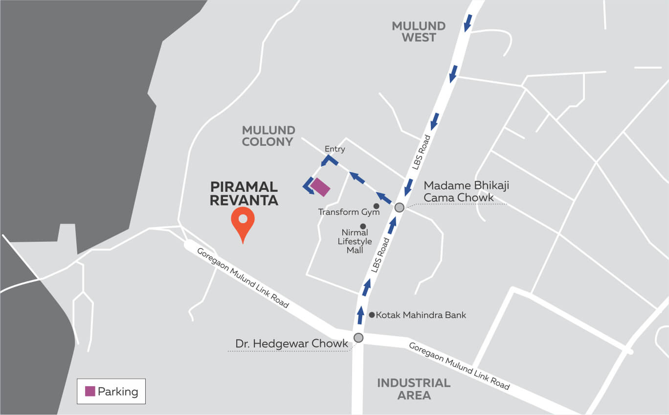 Piramal Revanta Mulund location Map